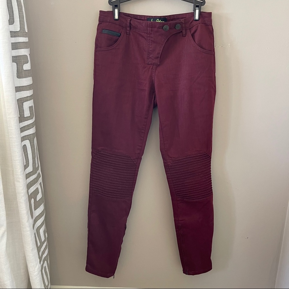 Sam Edelman Red Moto Jeans